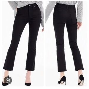 J. Crew Black Cropped Bootcut Jeans